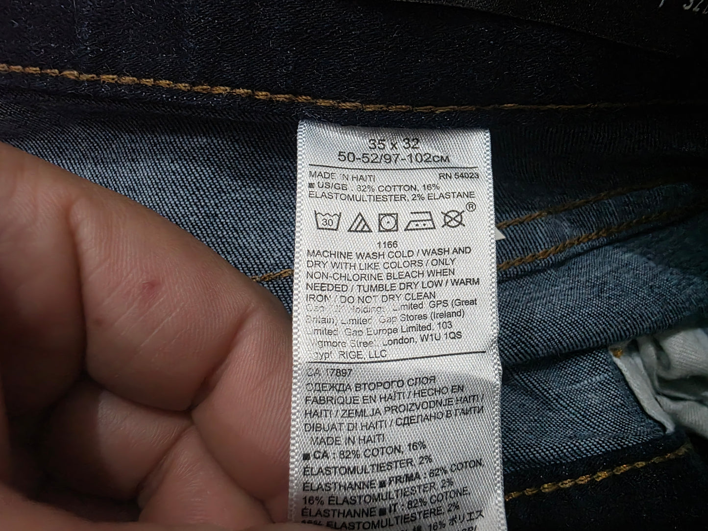 Pantalon Slim Banana Republic 35x32 Azul Marino (Usado)