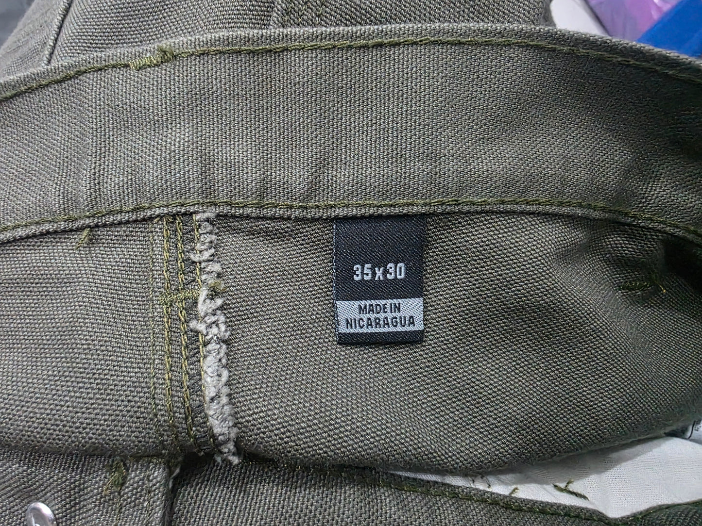 Pantalon Relaxed Carhartt 35x30 Verde (Usado)