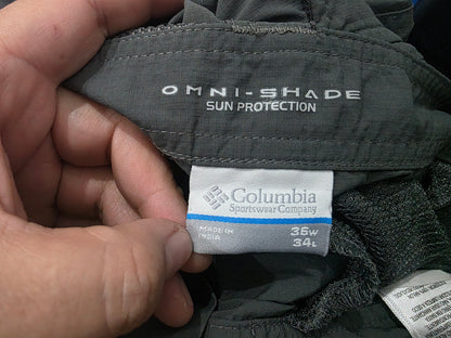 Pantalon Con Cinturon Columbia 36x34 Gris (Usado)