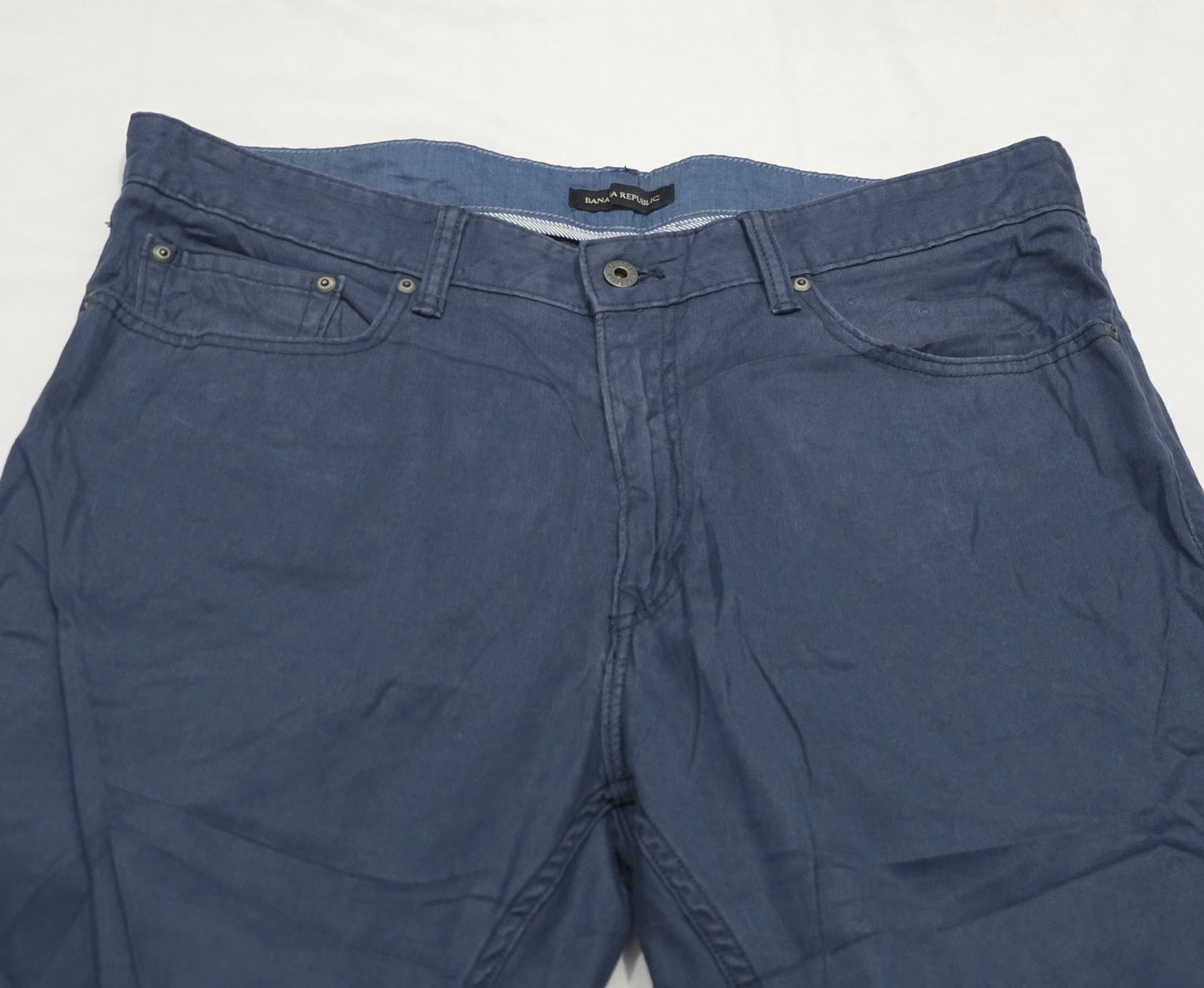 Pantalon Banana Republic 36x32 Recto Azul Metalico (Usado)