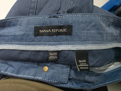 Pantalon Banana Republic 36x32 Recto Azul Metalico (Usado)