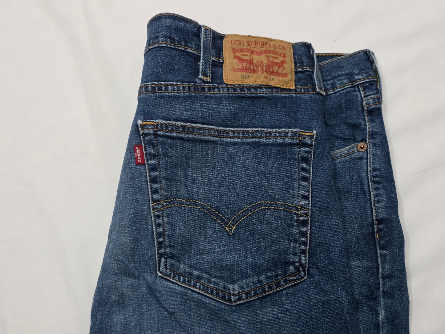 Pantalon Levis 514 38x30 Recto Azul Deslavado (Usado)