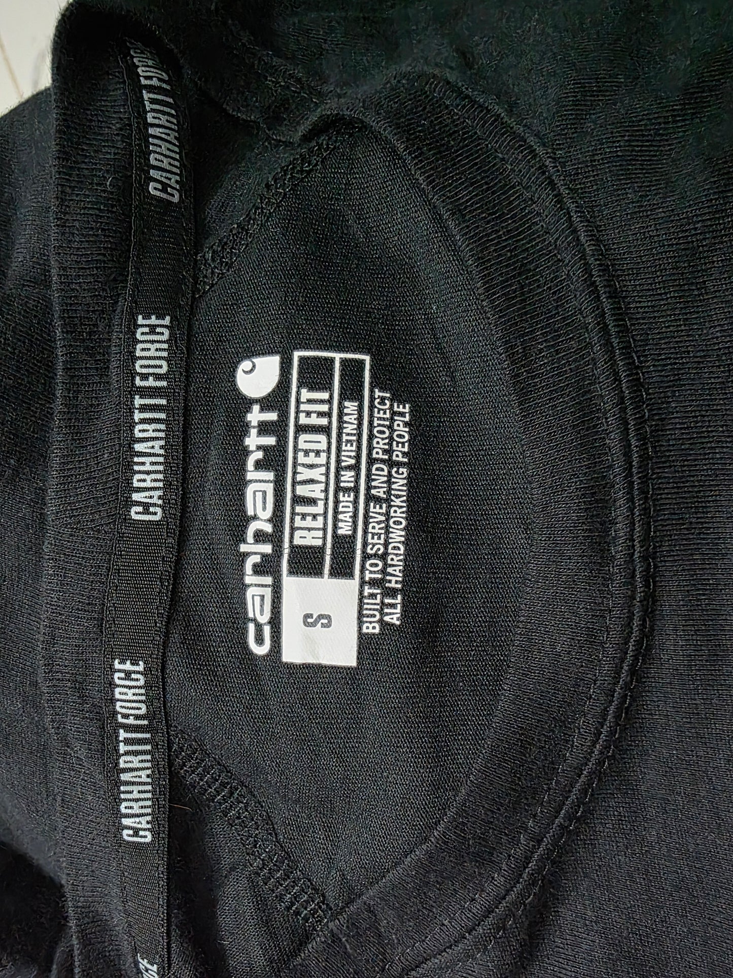 Playera Manga Larga Carhartt Chico S Relaxed Fit Negro (Usado)