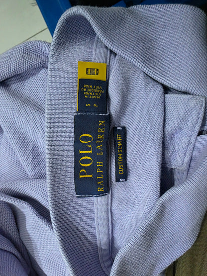 Playera Polo Ralph Lauren Chico S Custom Slimfit Lila (Usado)