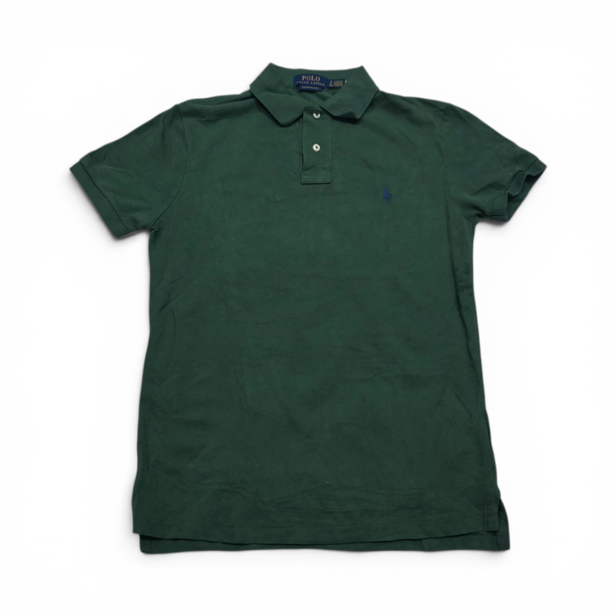 Playera Polo Ralph Lauren Chico S Custom Slimfit Verde (Usado)