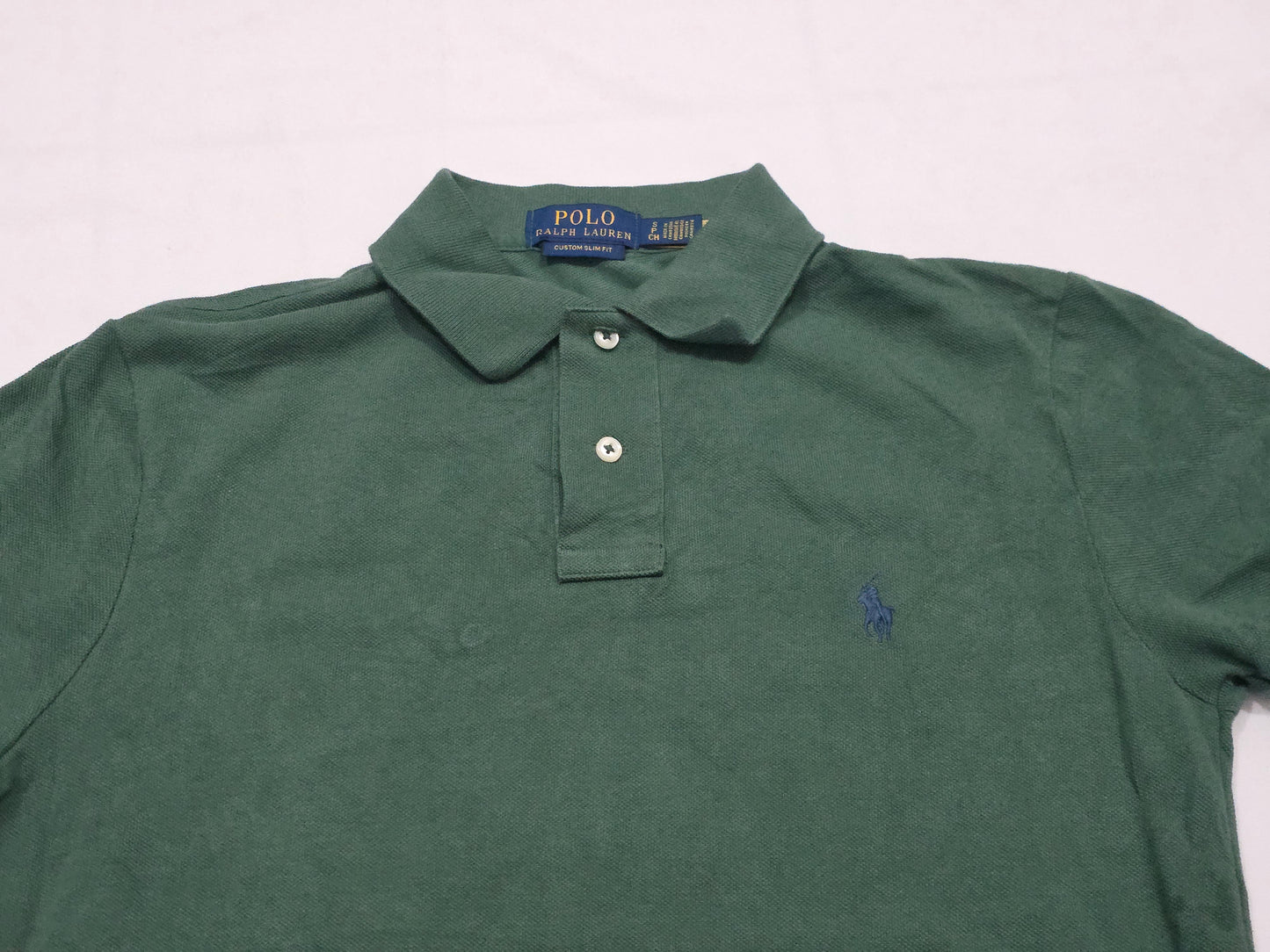 Playera Polo Ralph Lauren Chico S Custom Slimfit Verde (Usado)