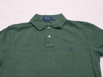 Playera Polo Ralph Lauren Chico S Custom Slimfit Verde (Usado)
