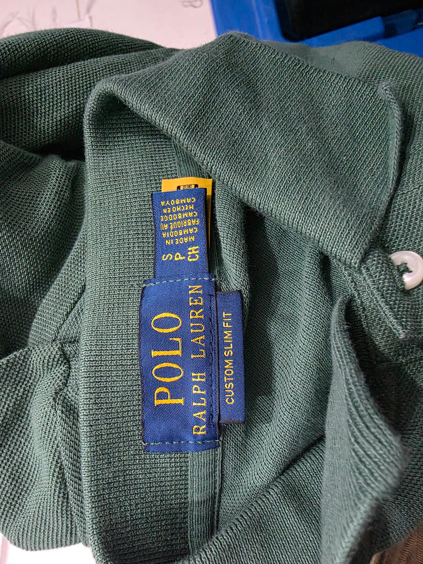 Playera Polo Ralph Lauren Chico S Custom Slimfit Verde (Usado)