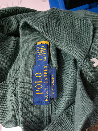 Playera Polo Ralph Lauren Chico S Custom Slimfit Verde (Usado)