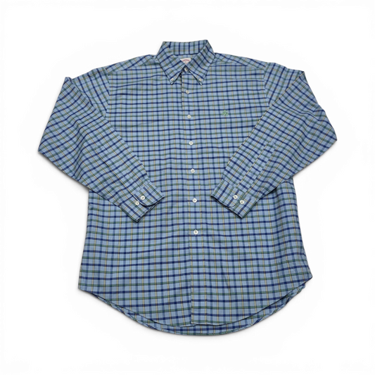Camisa Brooks Brothers Mediana M Cuadro Azul Y Verde (Usado)