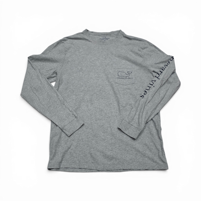 Playera Manga Larga Vineyard Vines Mediana M Gris (Usado)