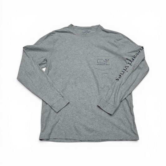 Playera Manga Larga Vineyard Vines Mediana M Gris (Usado)