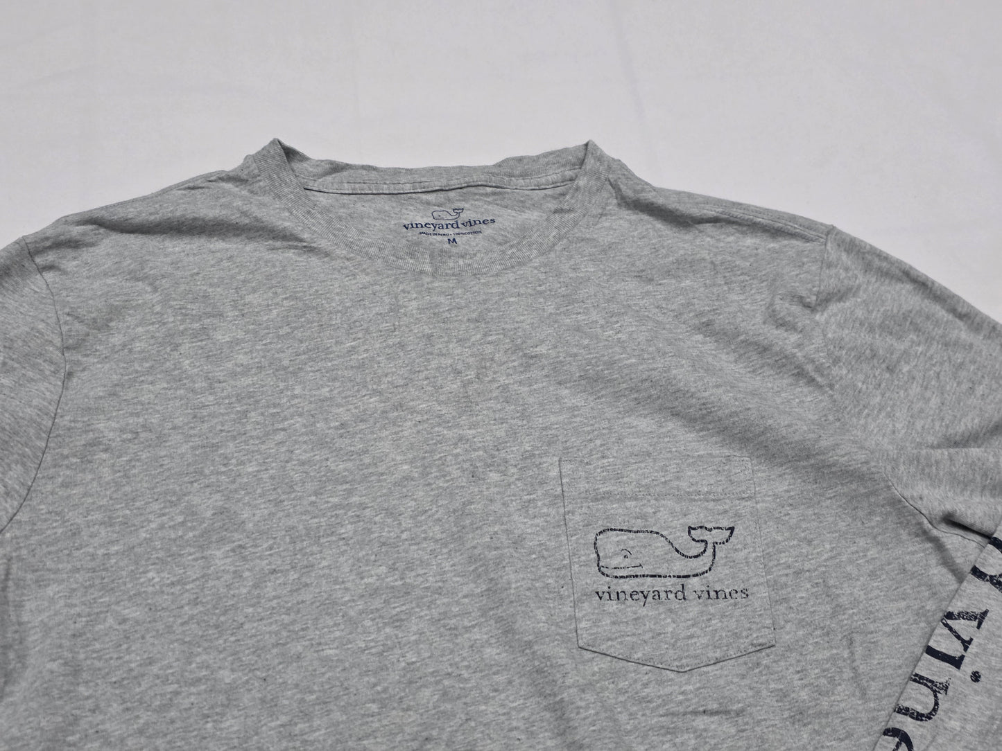 Playera Manga Larga Vineyard Vines Mediana M Gris (Usado)