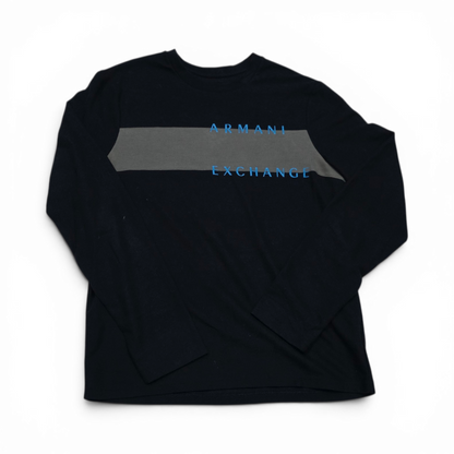 Playera Manga Larga Armani Exchange Mediana M Negro (Usado)