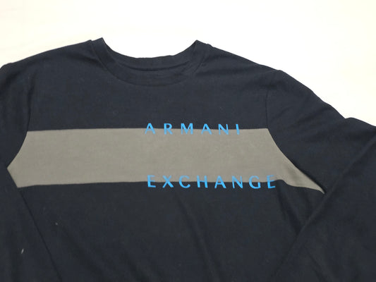 Playera Manga Larga Armani Exchange Mediana M Negro (Usado)