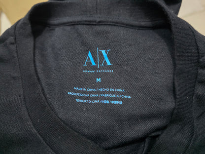Playera Manga Larga Armani Exchange Mediana M Negro (Usado)