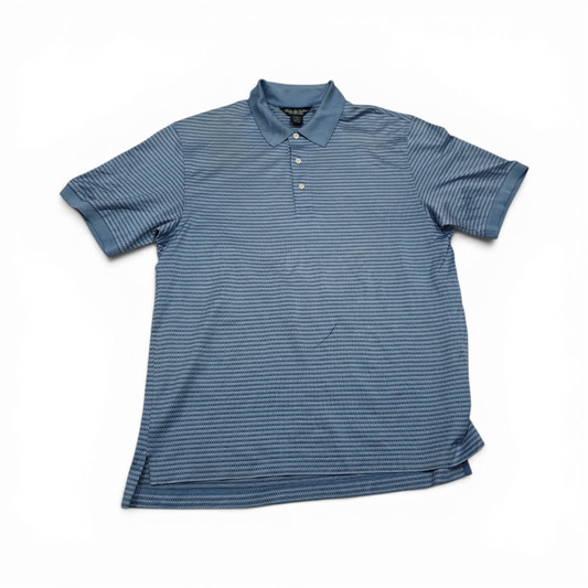 Playera Polo Brooks Brothers Mediana M Azul Lineas (Usado)