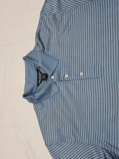 Playera Polo Brooks Brothers Mediana M Azul Lineas (Usado)