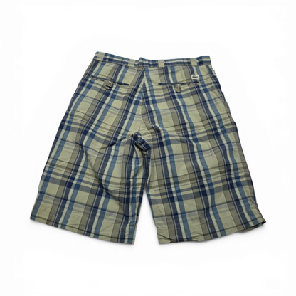 Bermuda Lacoste Talla 32 Cuadro Verde Y Azul (Usado)