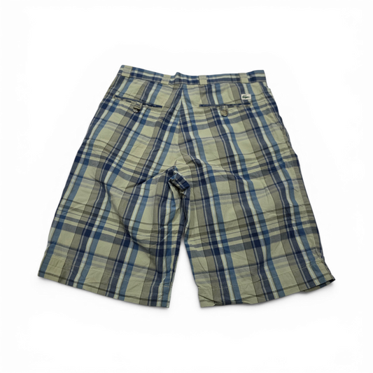 Bermuda Lacoste Talla 32 Cuadro Verde Y Azul (Usado)