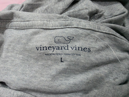Playera Con Gorro Vineyard Vines Grande L Gris Manga Larga (Usado)