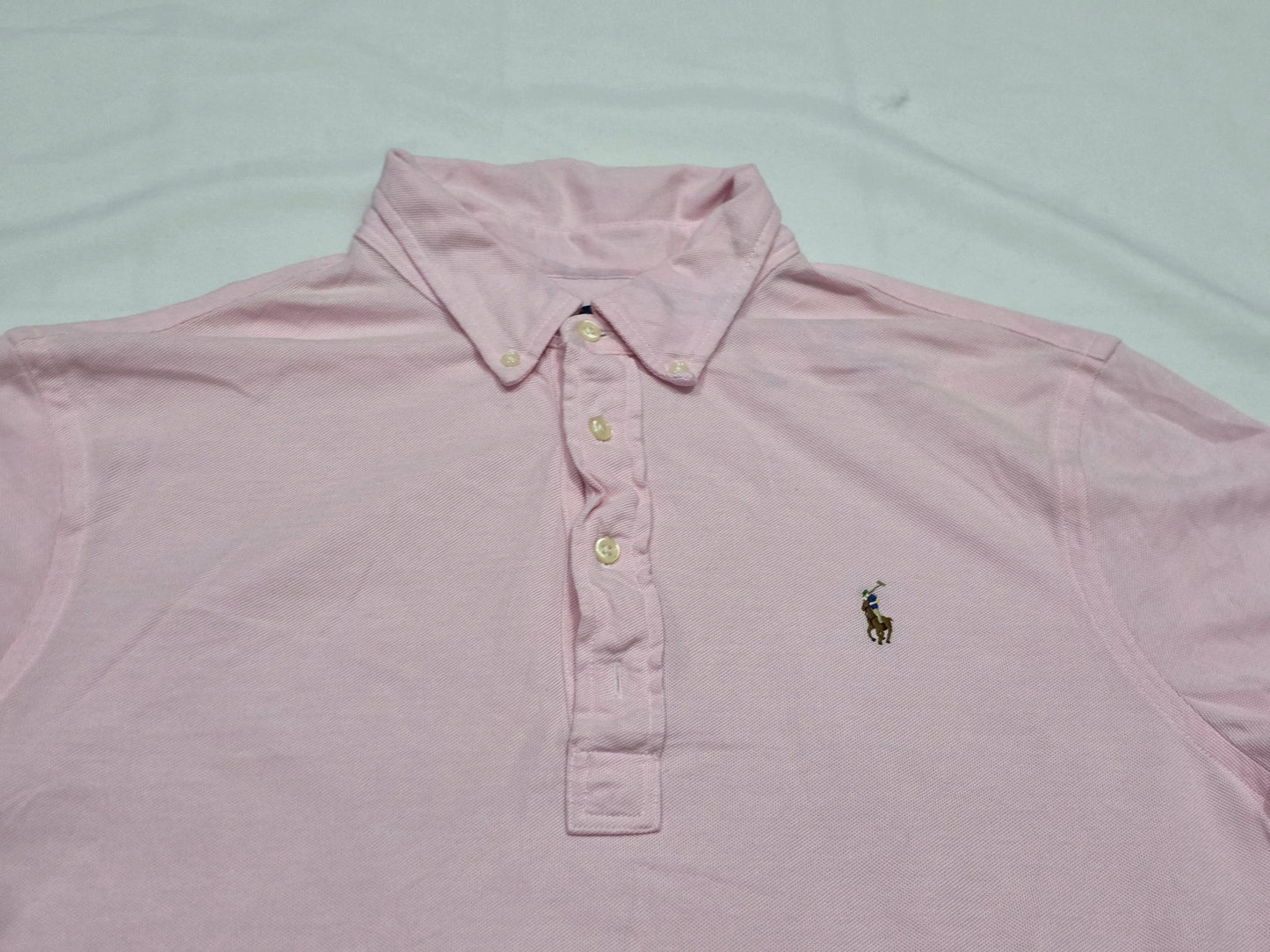 Playera Polo Knit Oxford Ralph Lauren Grande L Rosa (Usado)
