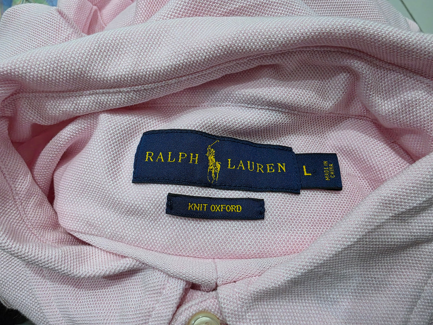 Playera Polo Knit Oxford Ralph Lauren Grande L Rosa (Usado)