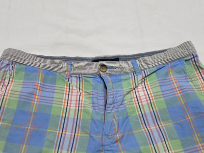 Bermuda Tommy Hilfiger Talla 36 Cuadro Azul Y Verde (Usado)