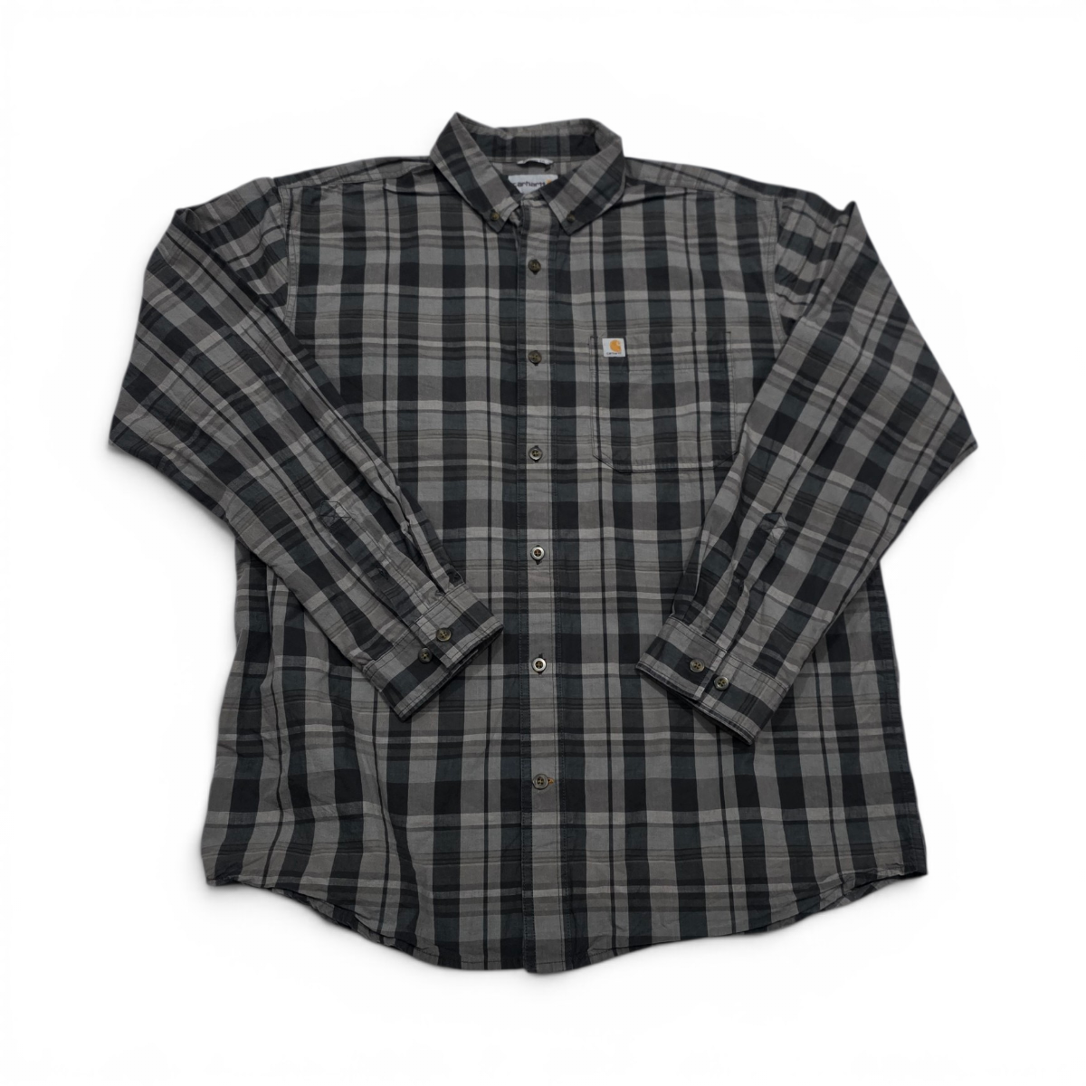 Camisa Carhartt Grande Gris Y Negro Cuadro (Usado)