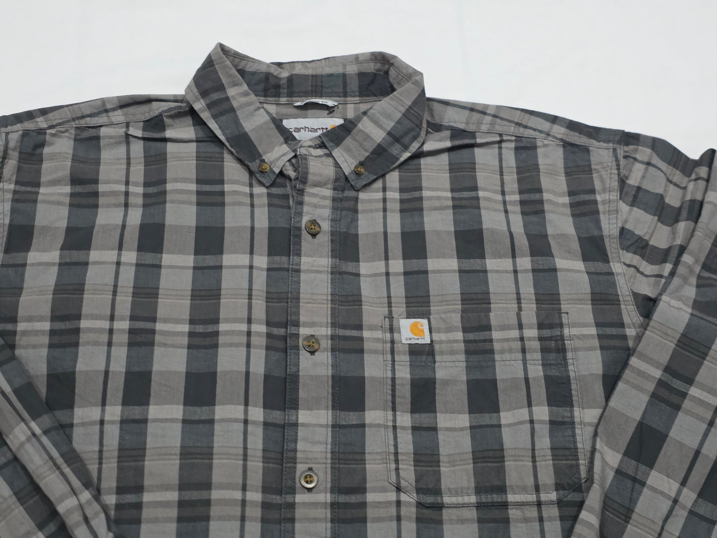Camisa Carhartt Grande Gris Y Negro Cuadro (Usado)