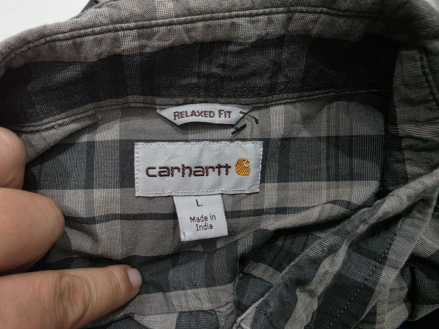 Camisa Carhartt Grande Gris Y Negro Cuadro (Usado)