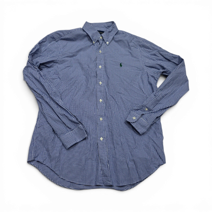 Camisa Ralph Lauren Grande L Cuadro Azul Pony Verde (Usado)
