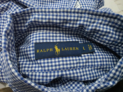 Camisa Ralph Lauren Grande L Cuadro Azul Pony Verde (Usado)