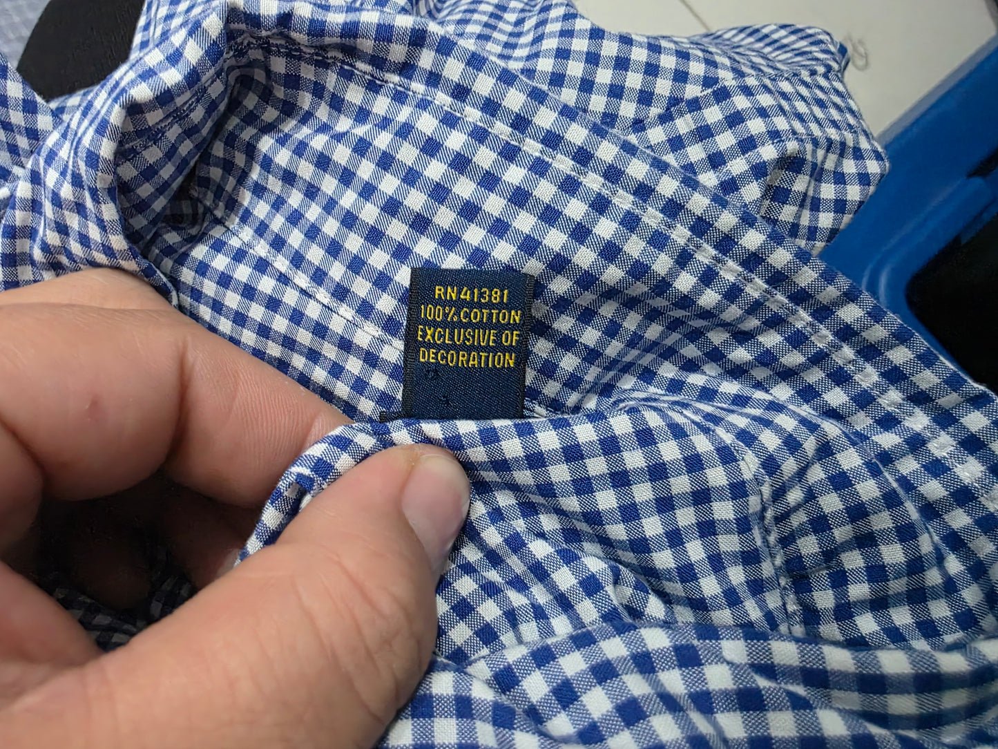 Camisa Ralph Lauren Grande L Cuadro Azul Pony Verde (Usado)