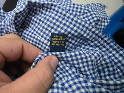Camisa Ralph Lauren Grande L Cuadro Azul Pony Verde (Usado)