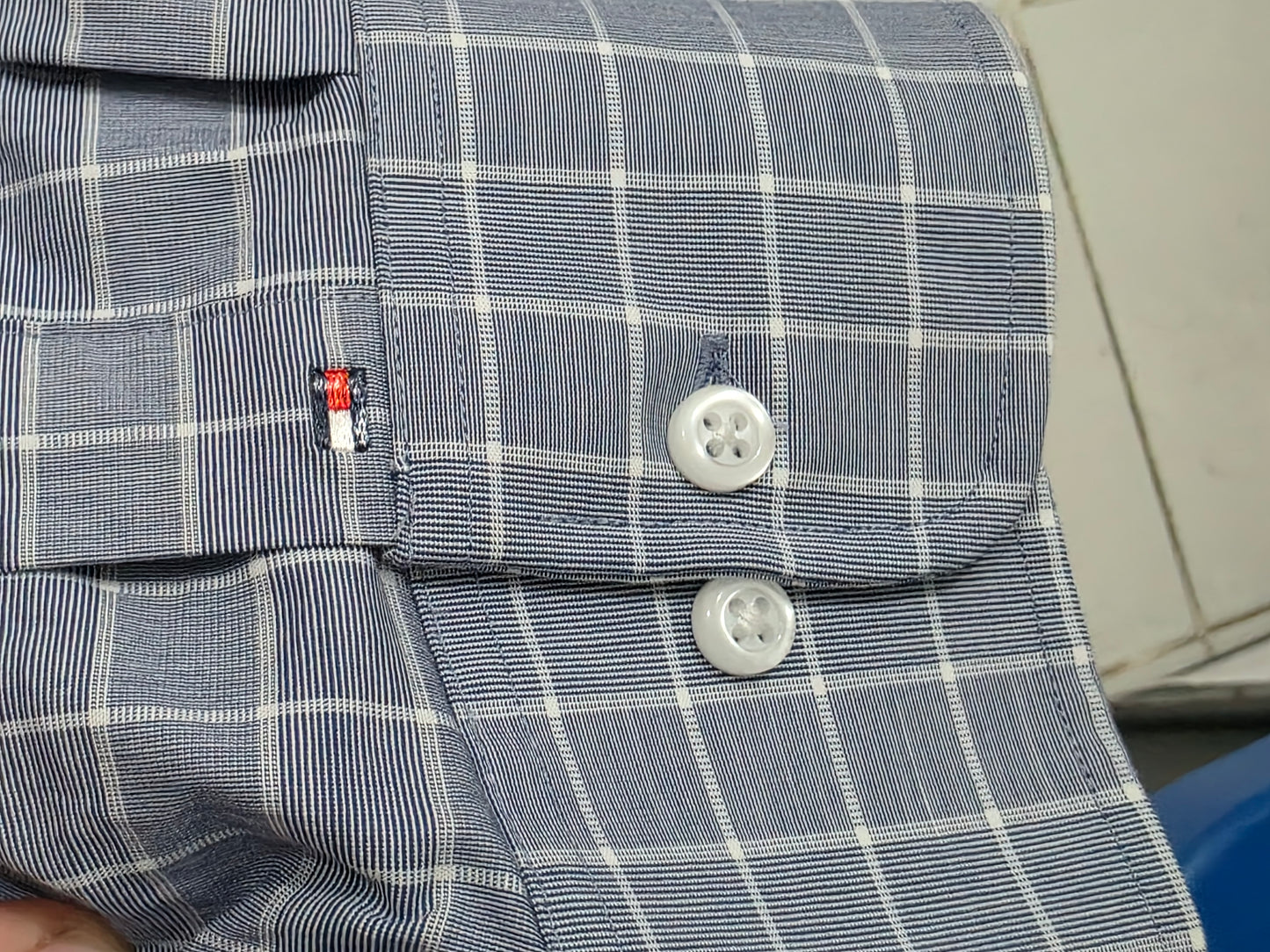 Camisa Tommy Hilfiger Grande L Cuadro Azul (Usado)