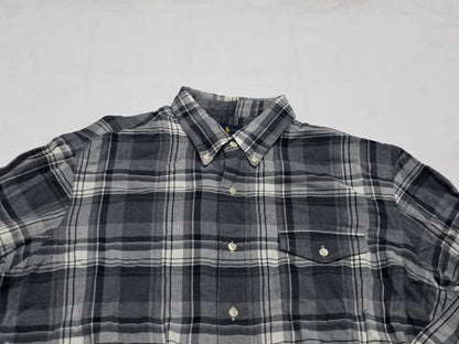 Camisa Franela Ralph Lauren Grande L Cuadro Gris (Usado)