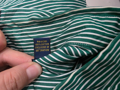 Camisa Ralph Lauren Grande L Verde Lineas (Usado)