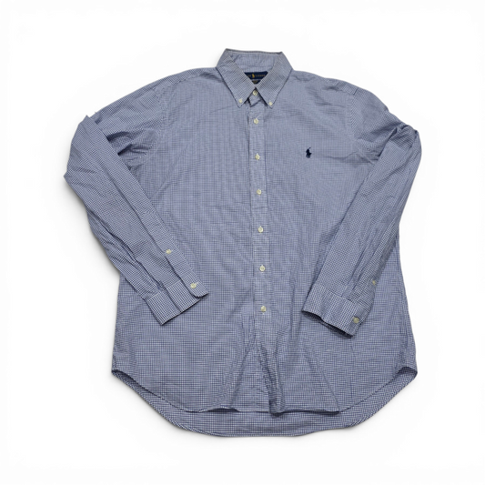 Camisa Ralph Lauren Grande L Cuadro Balnco Y Azul (Usado)