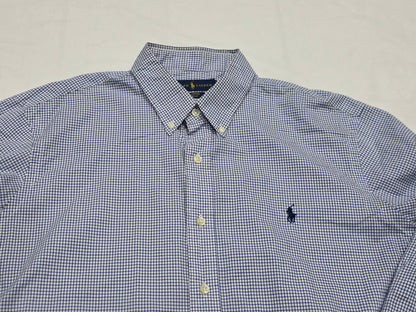 Camisa Ralph Lauren Grande L Cuadro Balnco Y Azul (Usado)