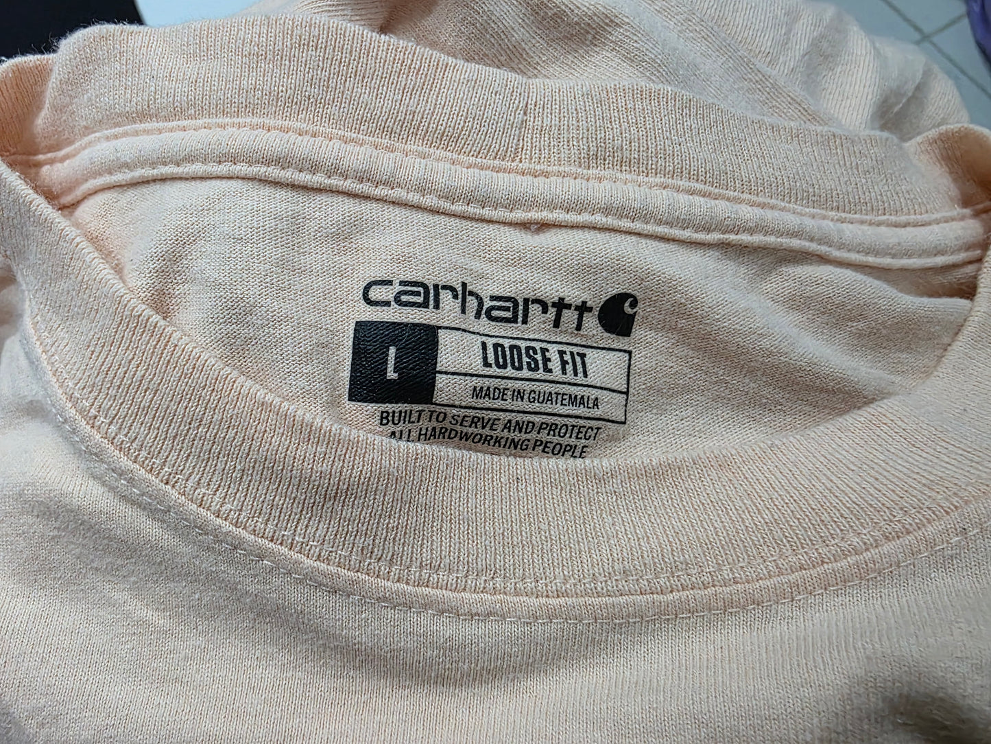 Playera Manga Larga Loose Fit Carhartt Grande L Rosa (Usado)