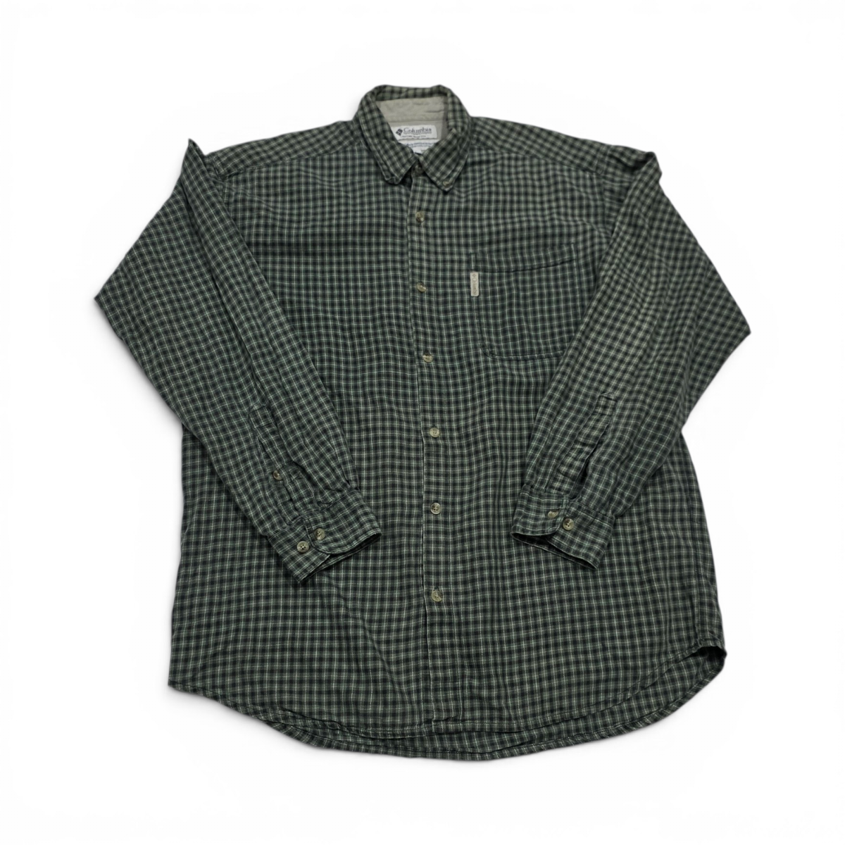 Camisa Columbia Grande L Cuadro Verde (Usado)