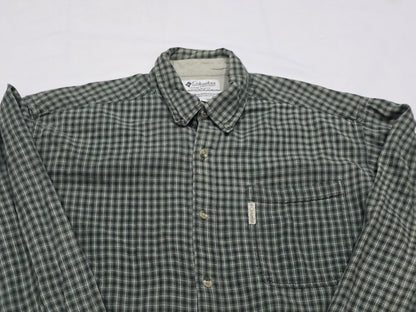 Camisa Columbia Grande L Cuadro Verde (Usado)