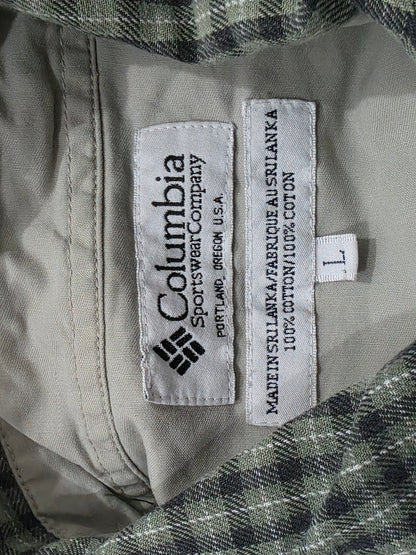 Camisa Columbia Grande L Cuadro Verde (Usado)