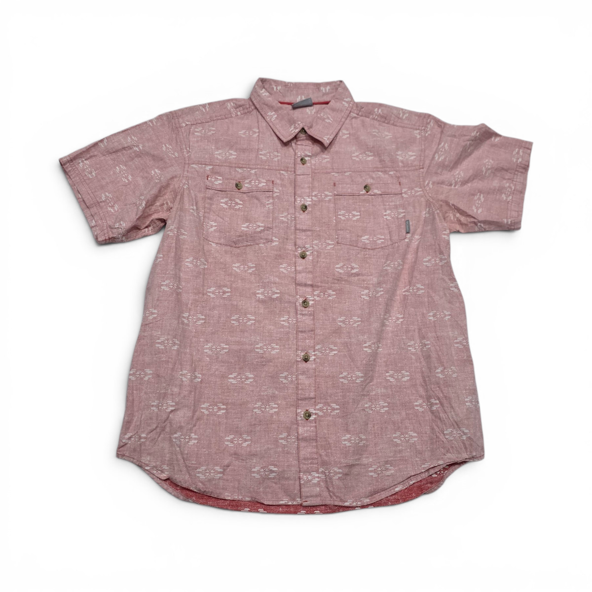 Camisa Manga Corta Columbia Grande L Rosa Figuras (Usado)