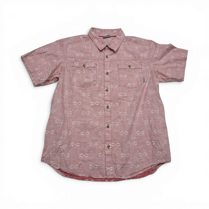 Camisa Manga Corta Columbia Grande L Rosa Figuras (Usado)