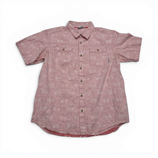 Camisa Manga Corta Columbia Grande L Rosa Figuras (Usado)