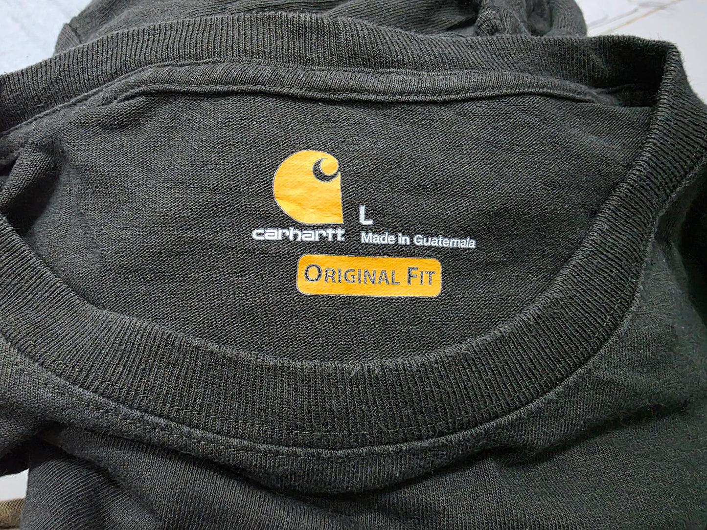 Playera Manga Larga Carhartt Grande L Verde Deslavado (Usado)