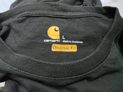 Playera Manga Larga Carhartt Grande L Verde Deslavado (Usado)