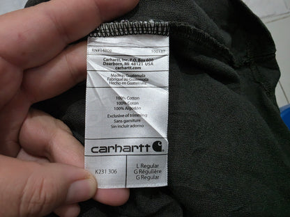 Playera Manga Larga Carhartt Grande L Verde Deslavado (Usado)